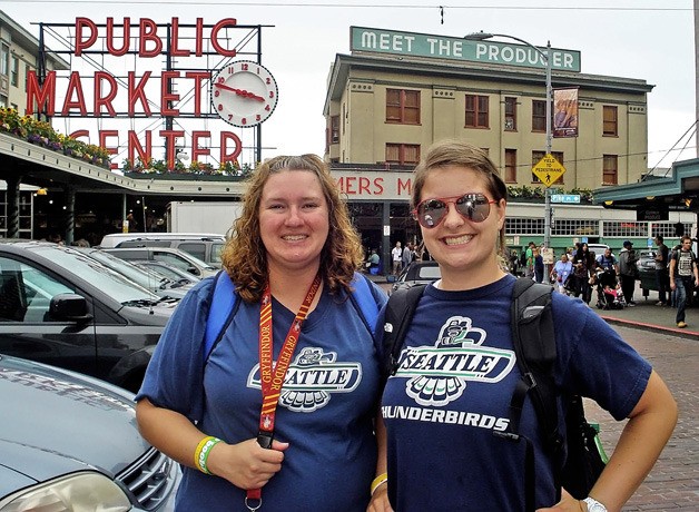 Casey Lamson and Jenny Gates at Pike Place Market