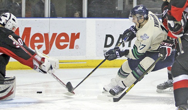 The Thunderbirds' Shea Theodore had 58 goals and 154 assists for 212 points in 257 career games. He is second in career assists for a Seattle defenseman