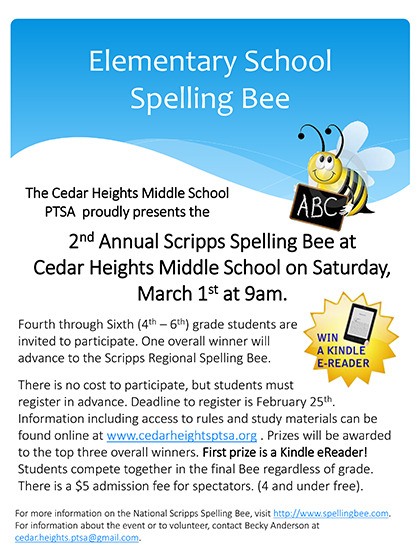 One winner will go on to compete in the Scripps Regional Spelling Bee on March 23 in Seattle.