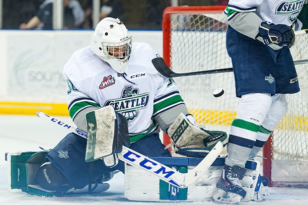 Seattle's Landon Bow 24 made saves to post his sixth shutout of the season.