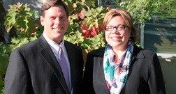 Federal Way Mayor Jim Ferrell with newly named City Attorney Amy Jo Pearsall.