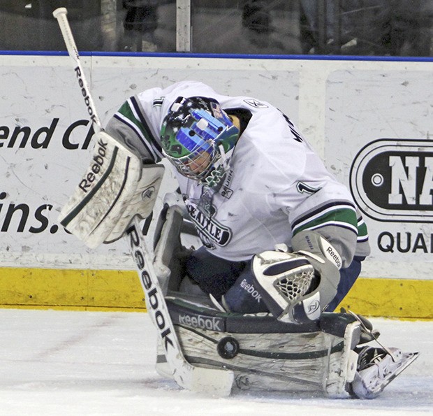 T-Birds goalie Danny Mumaugh