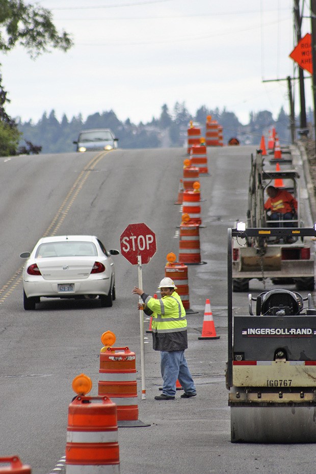 Work continues on East James Street as crews install catch basins and piping for a stormwater pump station to help reduce flooding on the street near Central Avenue. Crews also are improving sidewalks and curbs. The street will be closed Saturday through next Friday for the projects.