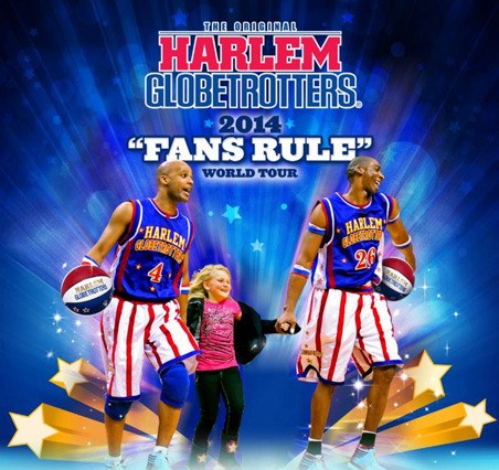 The Harlem Globetrotters perform at 2 p.m. and 7 p.m. on Saturday