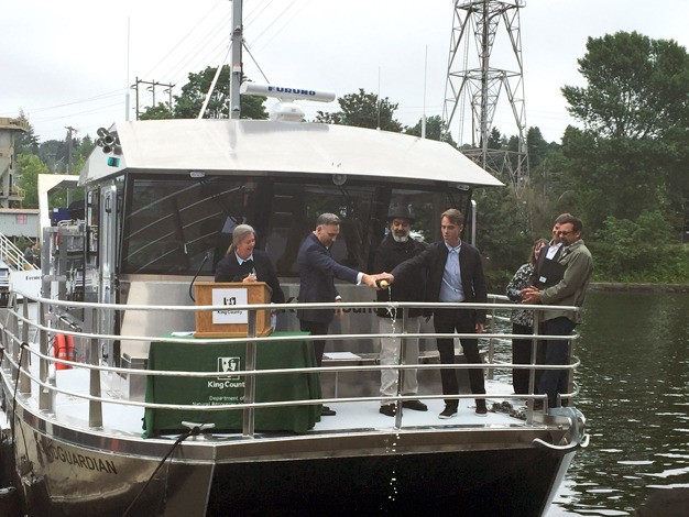 King County Executive Dow Constantine and members of Soundgarden