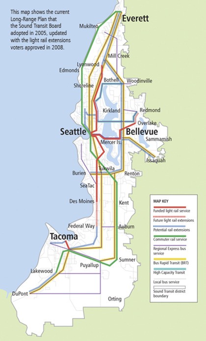 Sound Transit's Long-Range Plan will be updated again to reflect public priorities and take into account land use plans and growth projections.