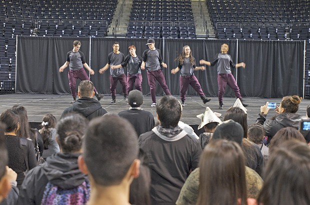 Allegro Dance Studio’s P.U.R.E dance team performs at the You Me We festival at the ShoWare Center last Friday. The event included interactive booths