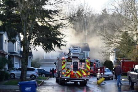 Firefighters from the Kent Fire Department RFA responded to and extinguished a house fire in the 23200 block of 50 Avenue South.