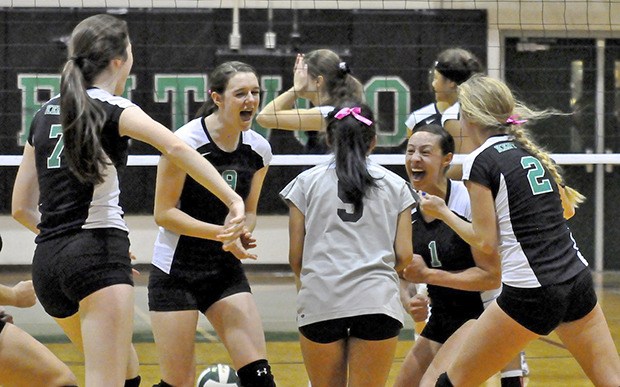 Kentwood celebrates its big win over Auburn Riverside.