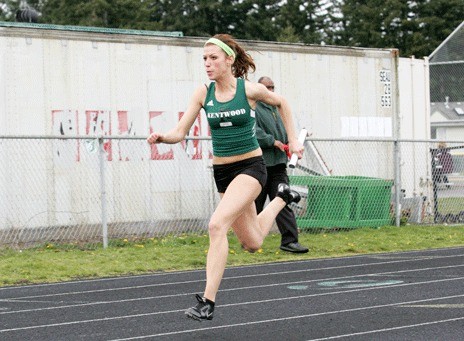 Sprinter and relay specialist Holly Dehart is among the many top-tier athletes Kentwood is putting on the track this spring.