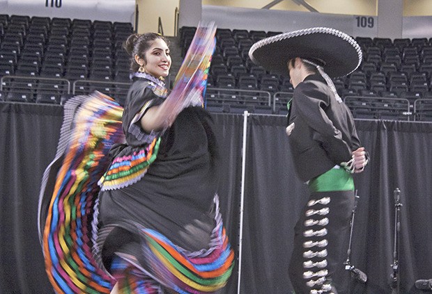 The Folklore Mexicano Tonantzin dancers perform during last year’s You Me We festival at the ShoWare Center. The free family fun event