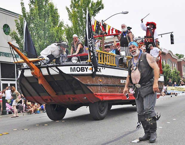 The Seafair Pirates invade the Kent Cornucopia Days Parade on Sunday.