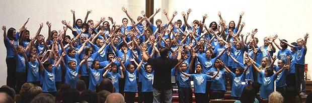 The Rainier Youth Choirs perform at a past summer camp concert.