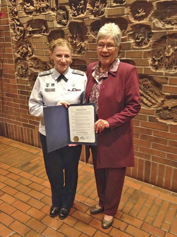 First Lt. Jessica Jerwa of the Civil Air Patrol