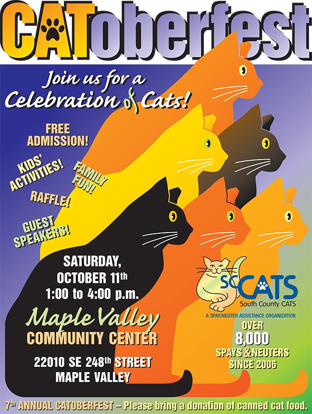 Proceeds benefit spay/neuter programs in South King County and surrounding communities.