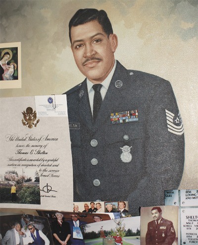 Thomas E. Shelton retired after 26 years in the Air Force. This portrait hangs in his son’s home.  Dennis Box