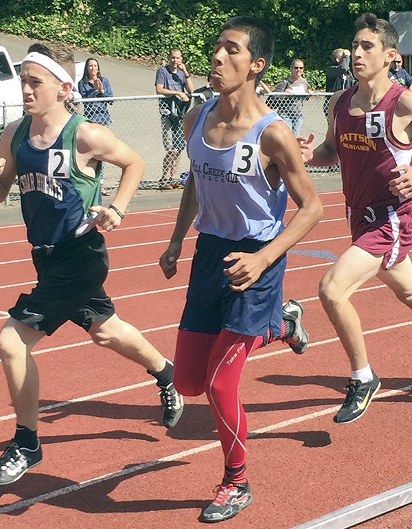 Mill Creek Middle School's Sergio Saldivar took second in the mile and the 800 meters at the conference meet on June 2-3 at French Field.