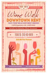 Check out the downtown Kent Wine Walk from 6-9 p.m. on Friday