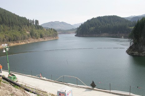 The reservoir along the Green River at Howard Hanson Dam.