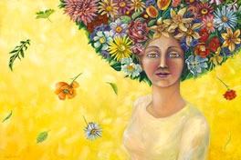 Seattle artist Blanca Santander has her paintings on display at the Centennial Center Gallery in Kent.