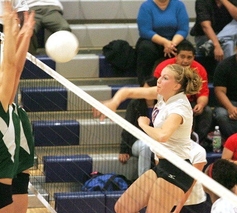 Kent-Meridian senior Cherene O'Hara pounded out 23 kills Wednesday night in a four-game victory over Auburn. A 6-foot-2 senior