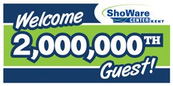 The two millionth guest to enter the ShoWare Center will receive lots of prizes.