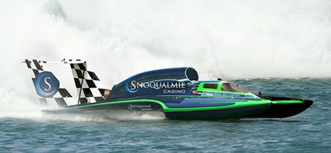 GoFastTurnLeft Racing U-48 will sport the bright new blue and green livery and sponsorship from the Snoqualmie Casino.