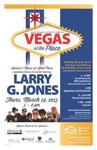 Larry G. Jones performs on March 19 at the Kent Senior Center.