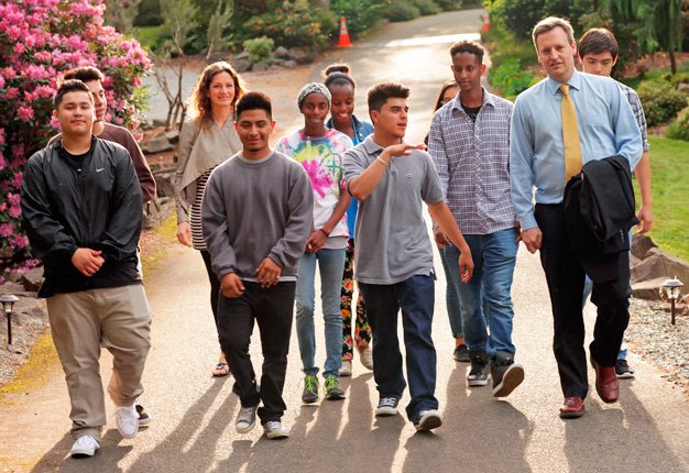 Youth participating in the Institute for Community Leadership programming show King County Councilmember Dave Upthegrove stream restoration work in Kent.