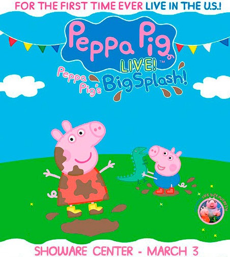 Catch a live performance of Peppa Pig on March 3 at the ShoWare Center in Kent.