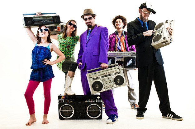 Secret Agent 23 Skidoo performs family hip hop at noon on Wednesday