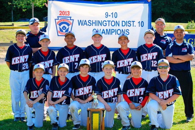 Kent Little League won the District 10 title for players ages 9-10 to earn a trip to the state tournament July 13-21 in Oak Harbor.