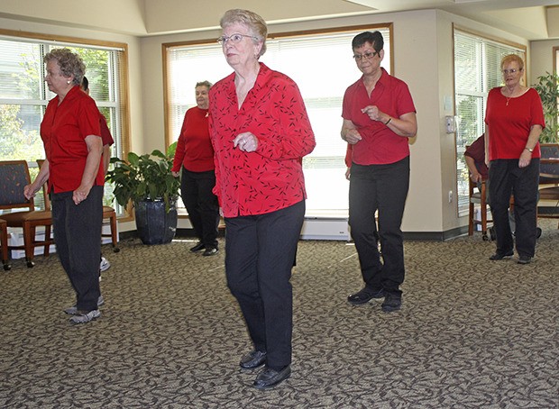 Dancers perform at the Harrison House birthday party.