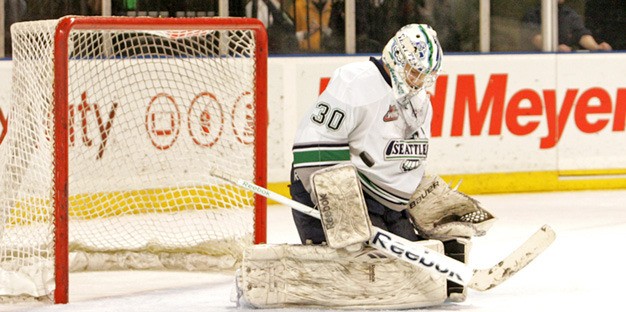 Seattle Thunderbirds backup goalie Daniel Cotton.