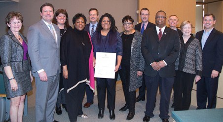 Representatives from the Black Heritage Society of Washington