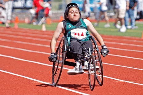 Kentwood's Sammy Brooks was one of the state's best last spring in the wheelchair events