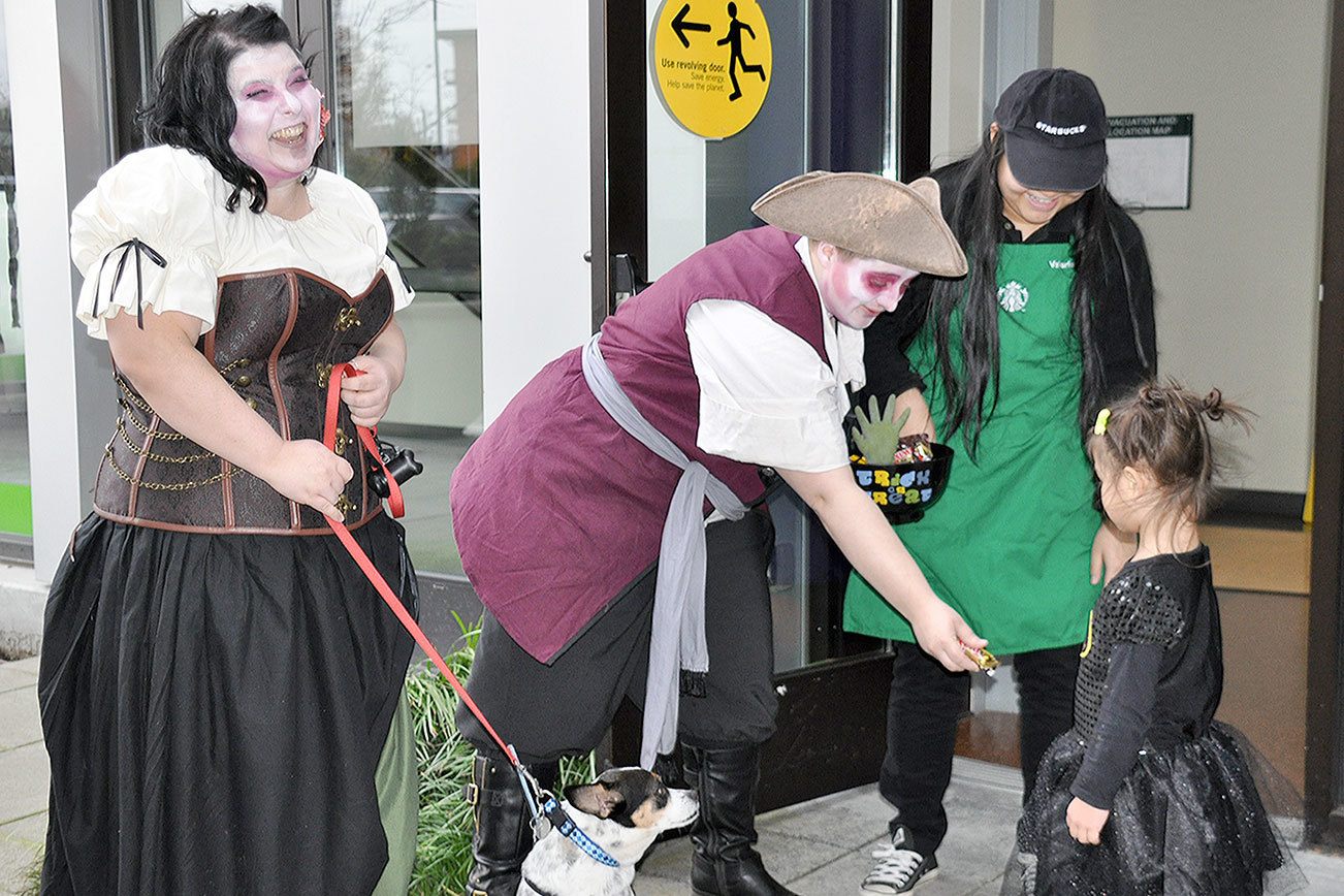 Trick-or-treaters converge on Kent Station