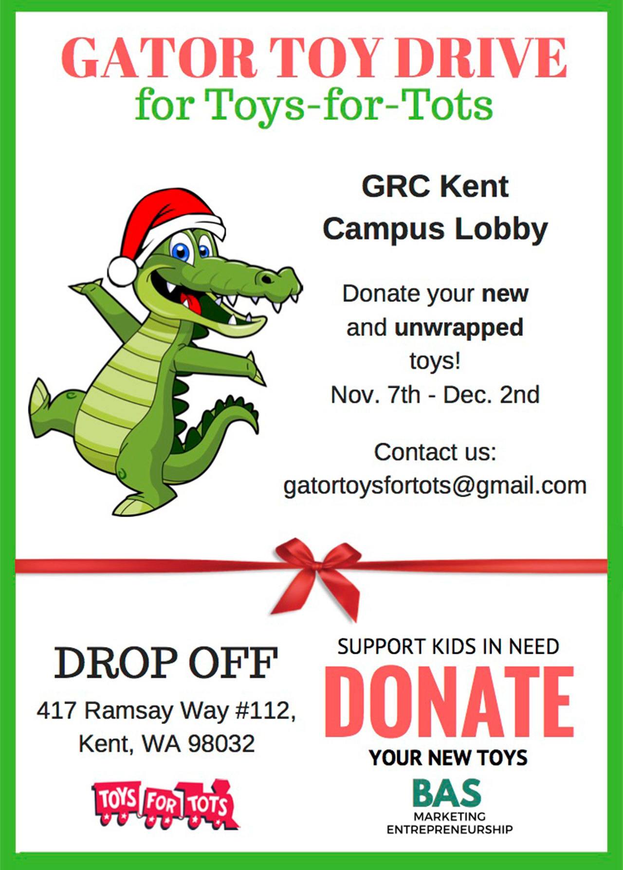 Green River College’s Kent campus hosts toy drive