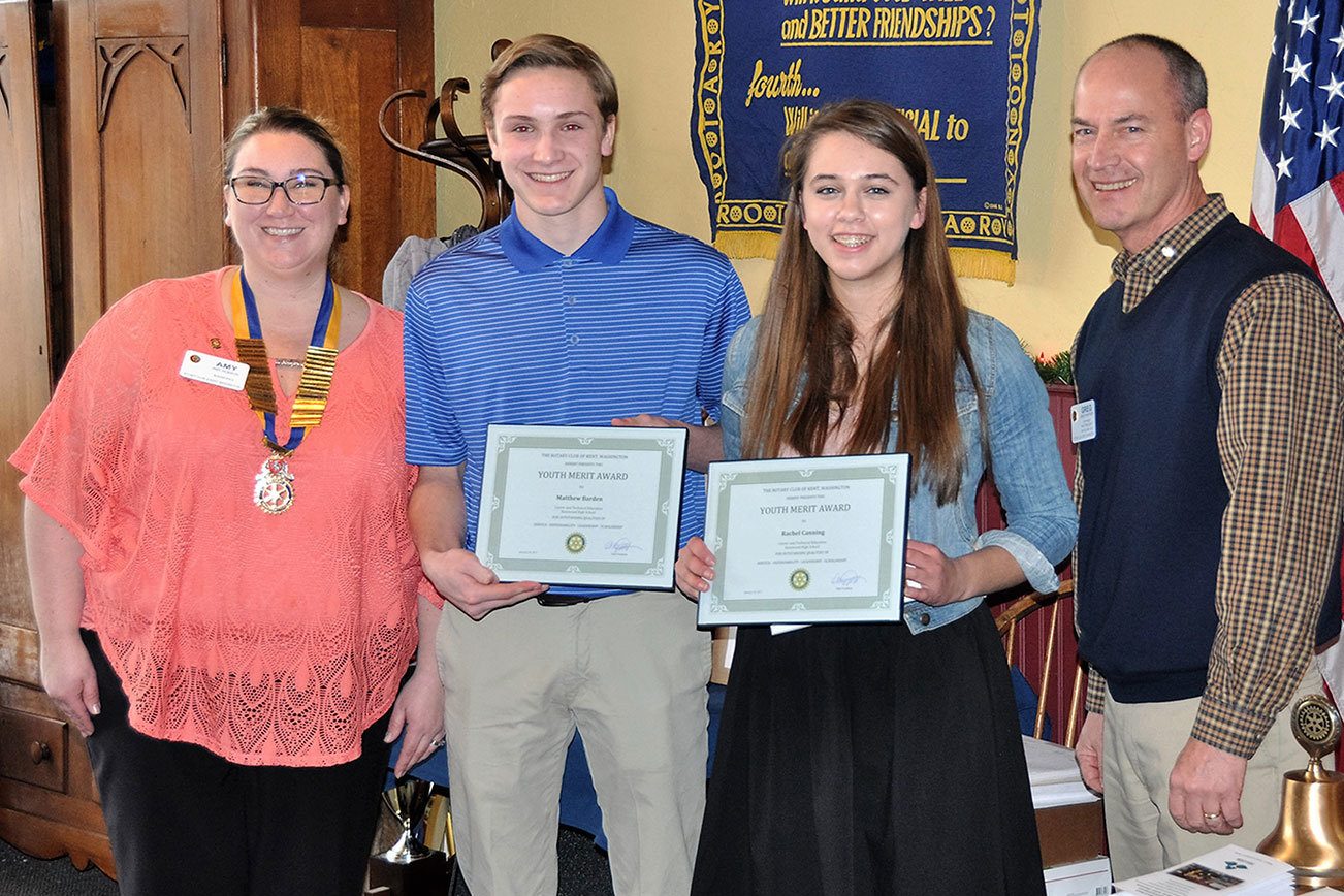 Rotary Club honors Kentwood’s Barden, Canning as Students of the Month