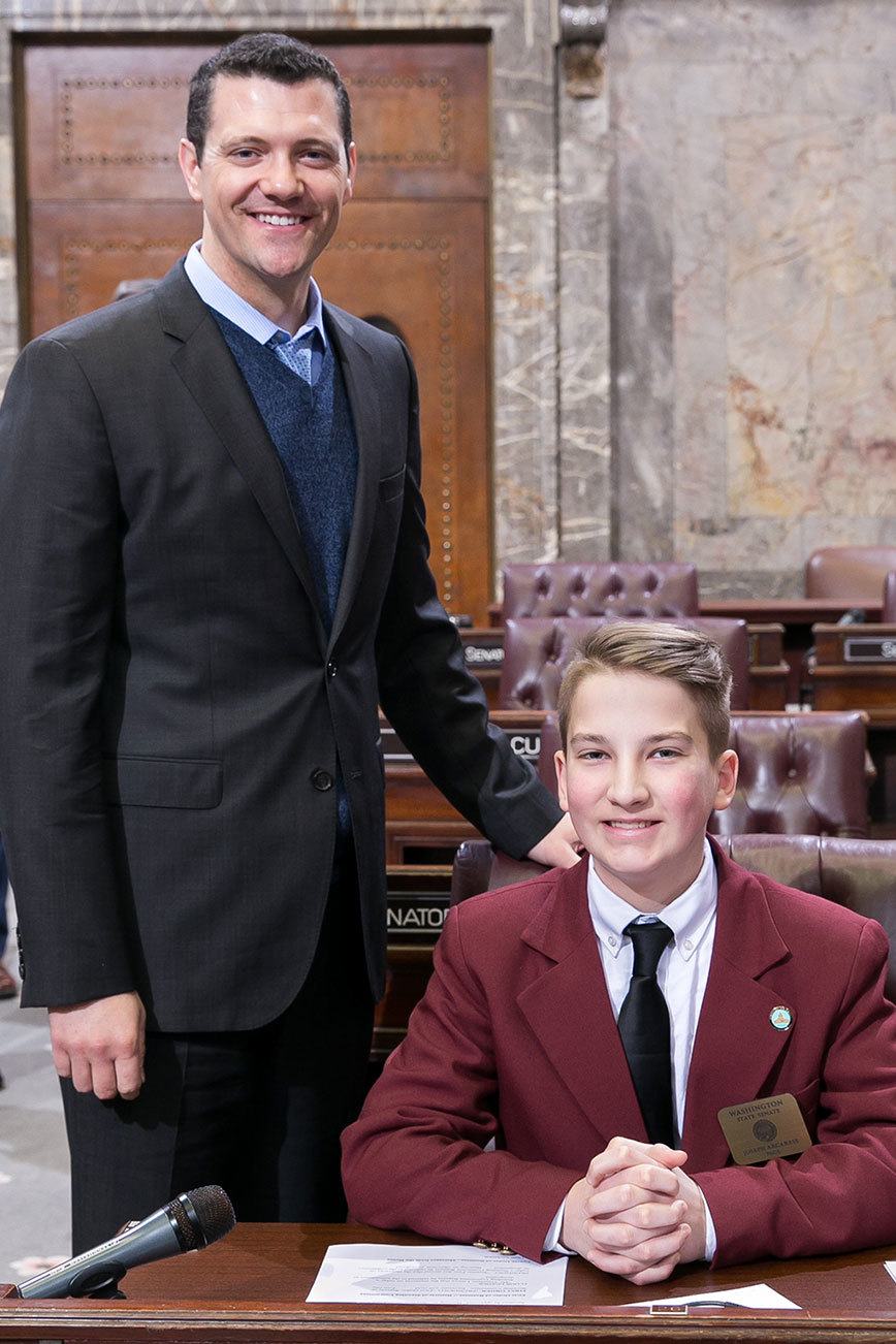 Local student serves as page for Sen. Fain