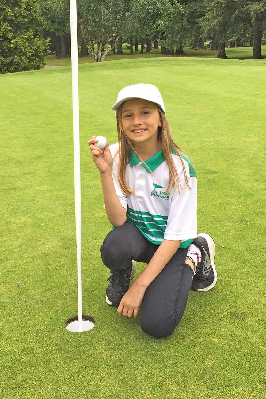 Nothing to it: 8-year old Kent girl hits hole-in-one in first ever round of golf