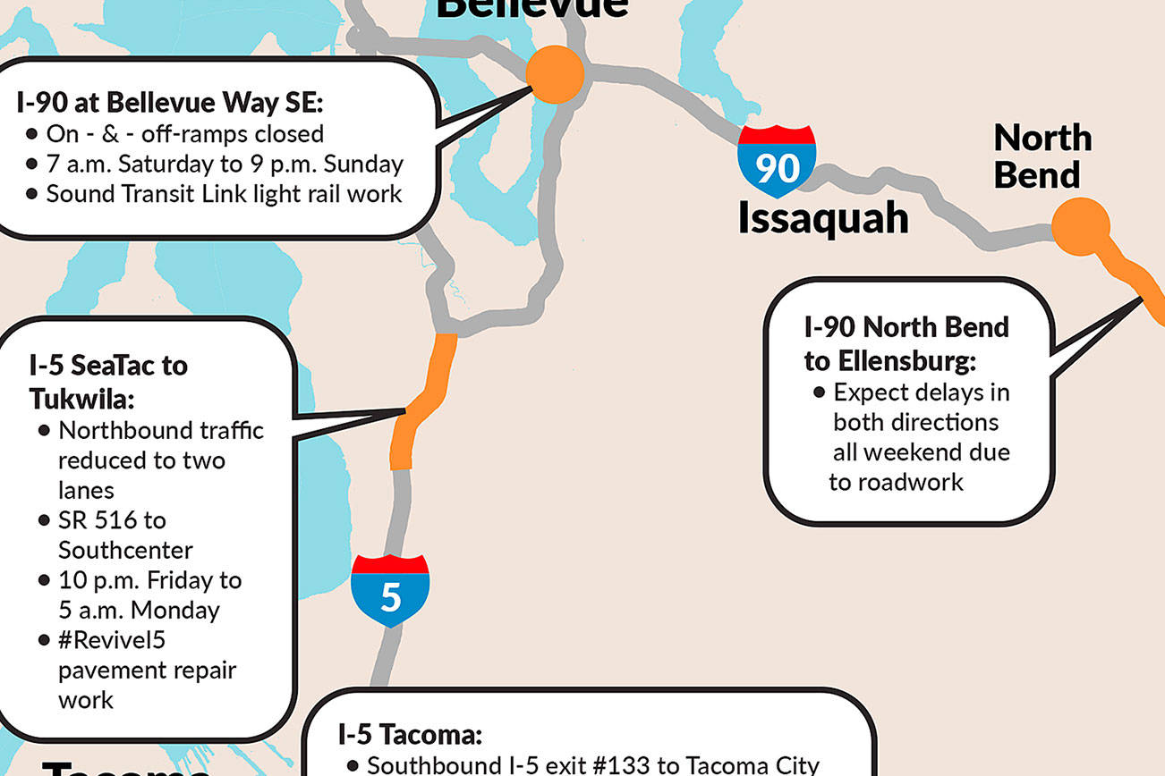 State to close lanes this weekend along I-5 in Kent