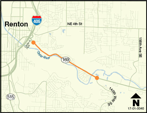 Overnight lane closures return to SR 169 in Renton, Aug. 11-13