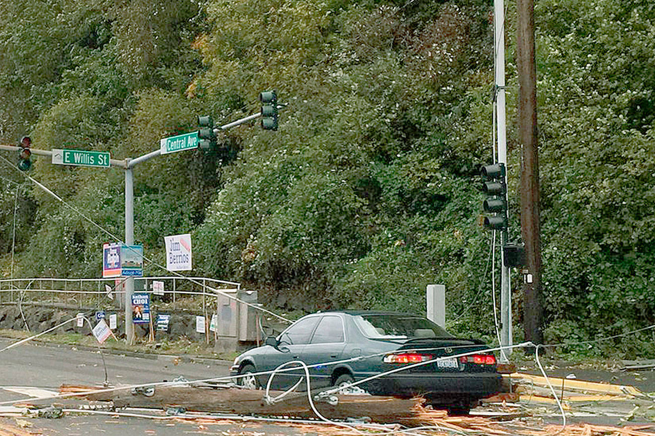 Fallen wires close lanes at Kent’s Central Avenue at Willis Street | Update Thursday