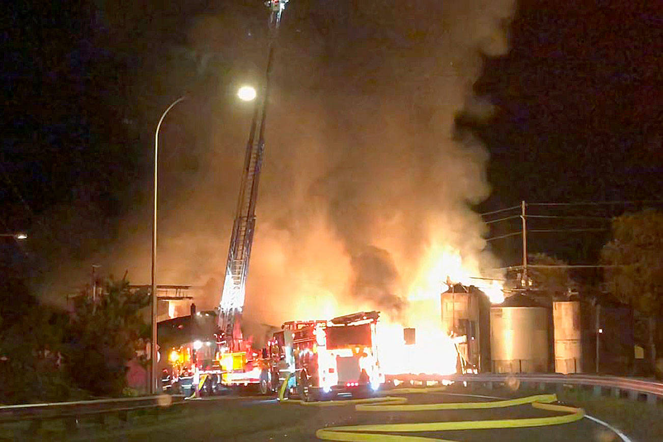 Fierce fire burns Kent feed business