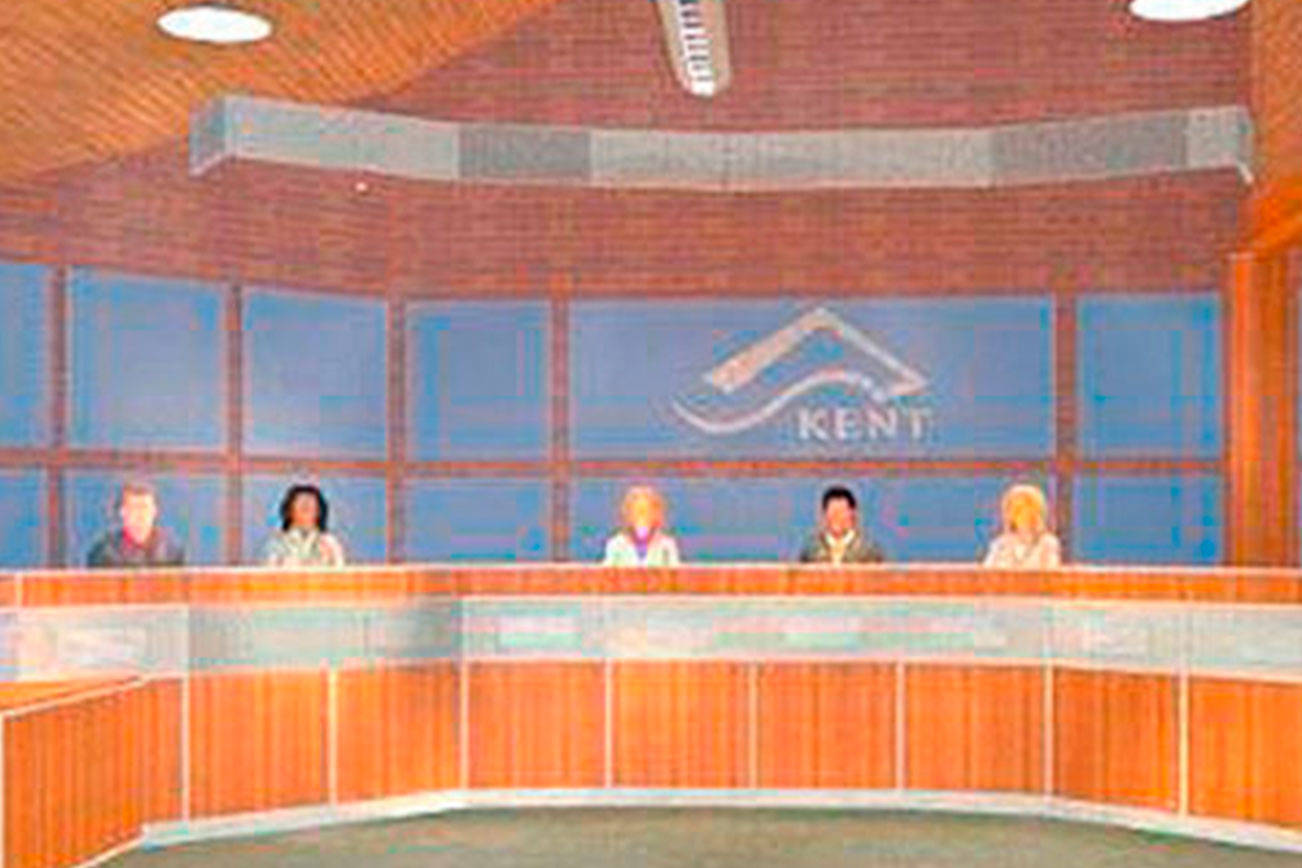 Crews renovate Kent City Council Chambers