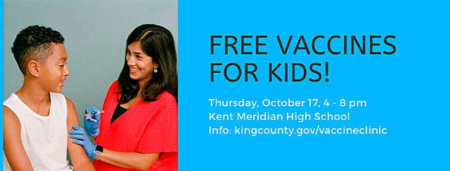 Free vaccination clinic for K-12 students in Kent on Oct. 17