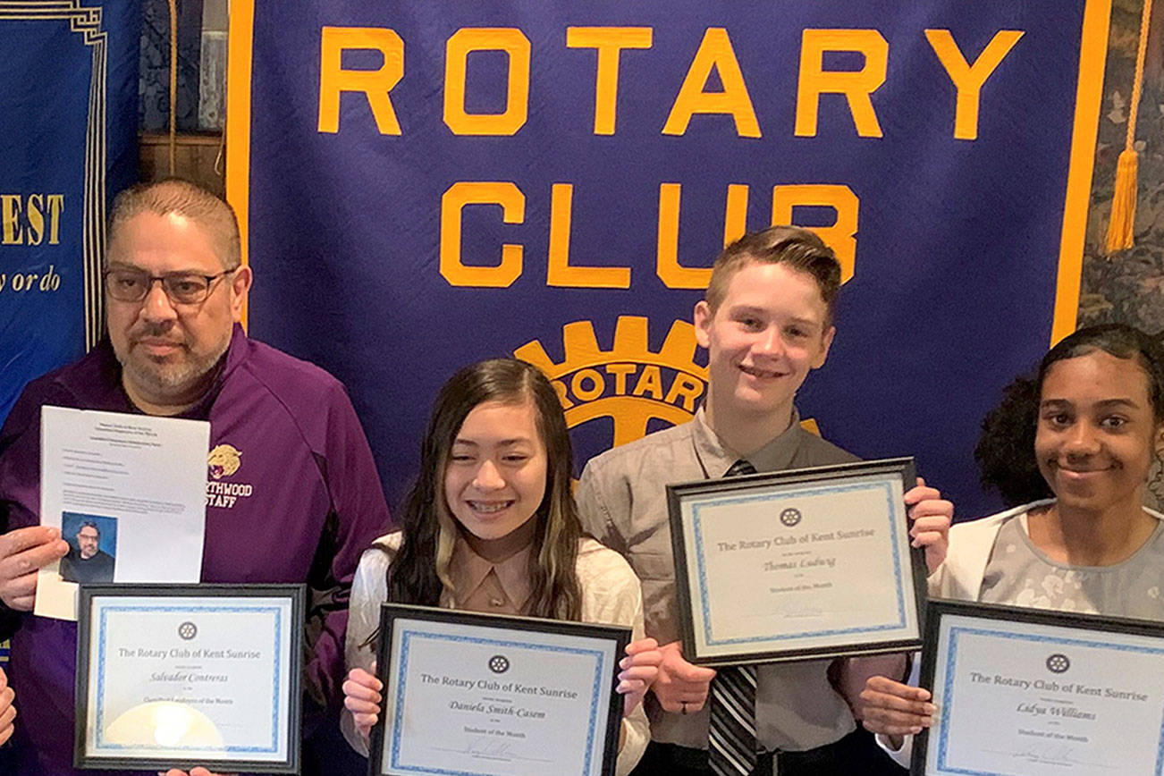 Kent Sunrise Rotary Club honors Northwood Middle School students, staff