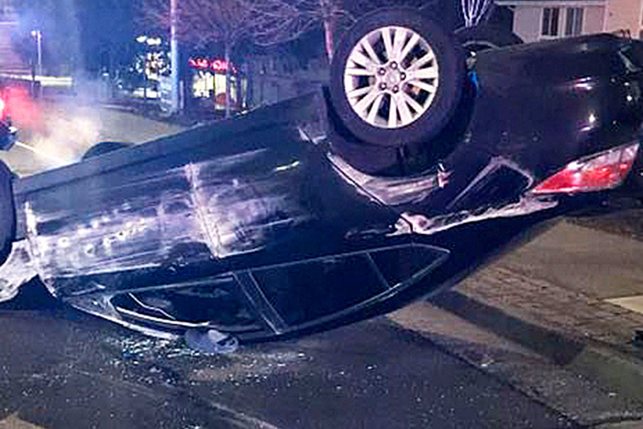 Rollover crash injures driver on Kent’s East Hill