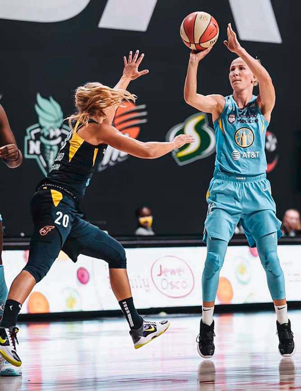 Chicago’s Courtney Vandersloot, a former Kentwood High star, set a WNBA assist record for most in a game with 18 against Indiana on Aug. 31. COURTESY PHOTO, Chicago Sky